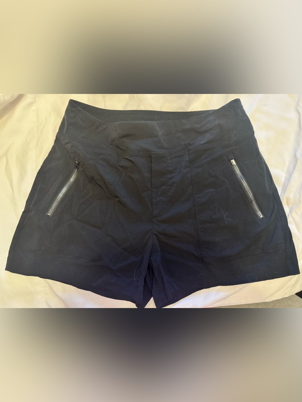 Athleta Black Performance Shorts with Zipper Pockets